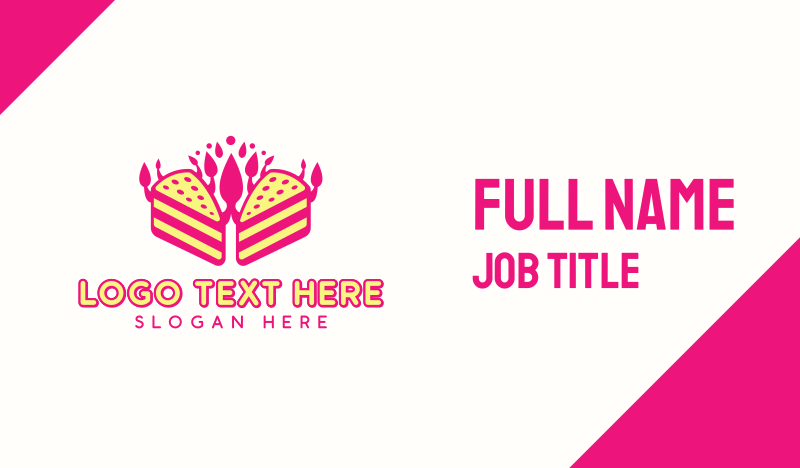 Bakery Pink Cake  Business Card