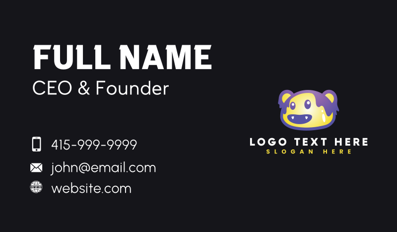 Cute Slime Blob Business Card