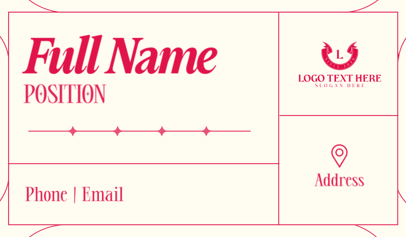 Generic Minimal Line Business Card