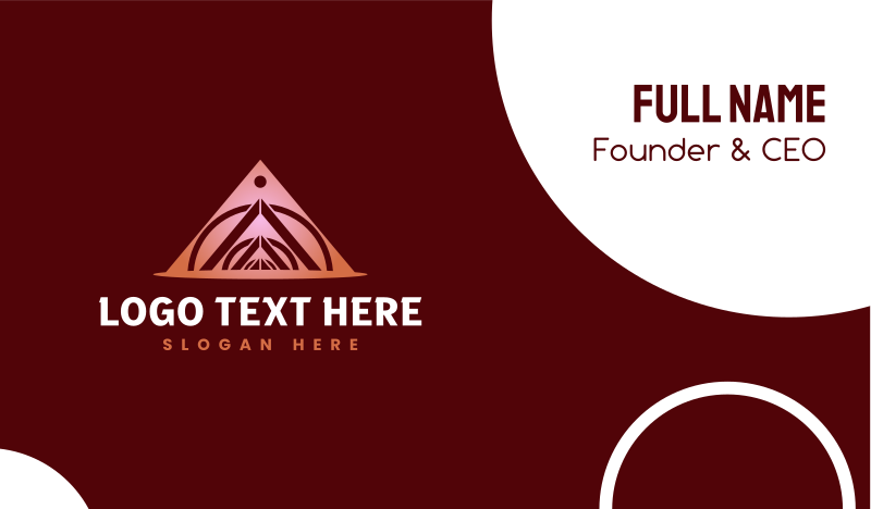Premium Pyramid Triangle Business Card