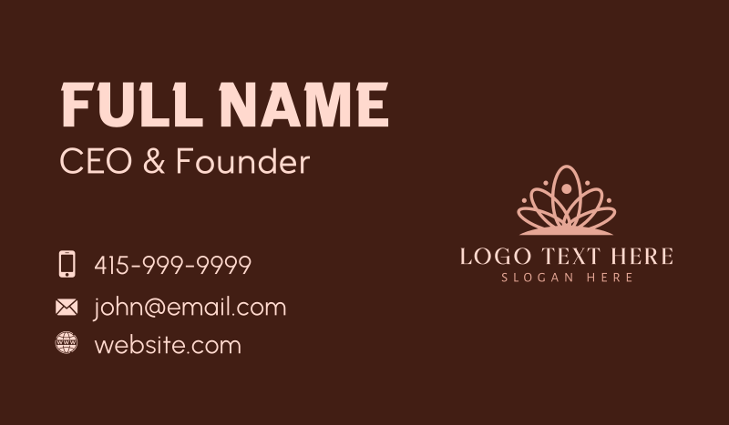 Luxury Princess Crown Business Card