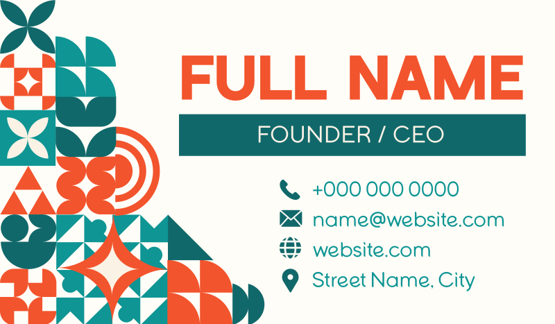 Modern Geometric Corporate Business Card