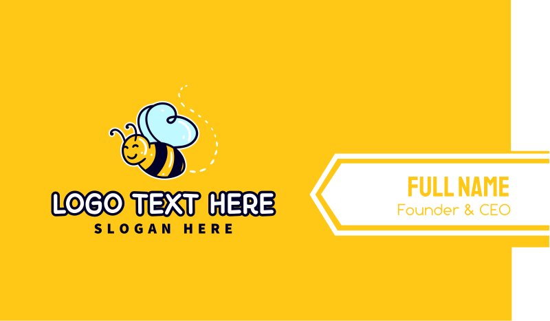 Cute Flying Honeybee Business Card