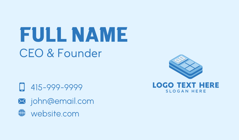 Simple 3D Calculator  Business Card