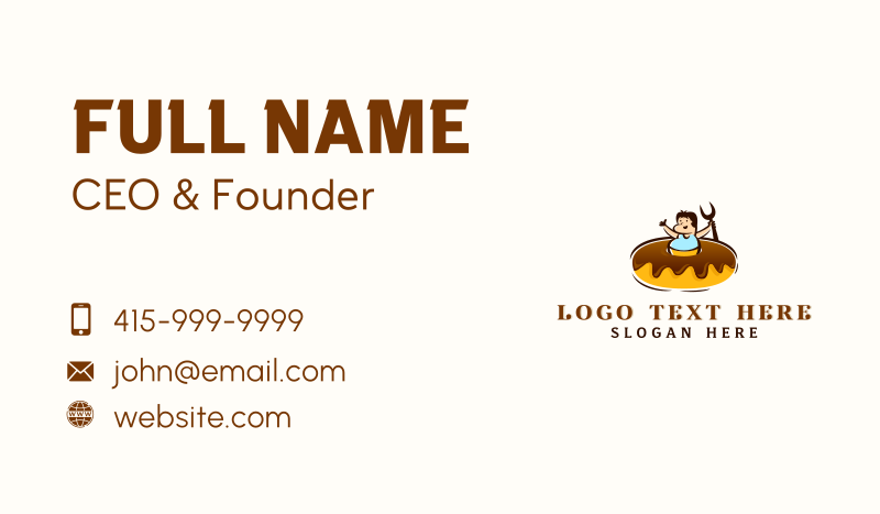 Donut Bakery Pastry Business Card