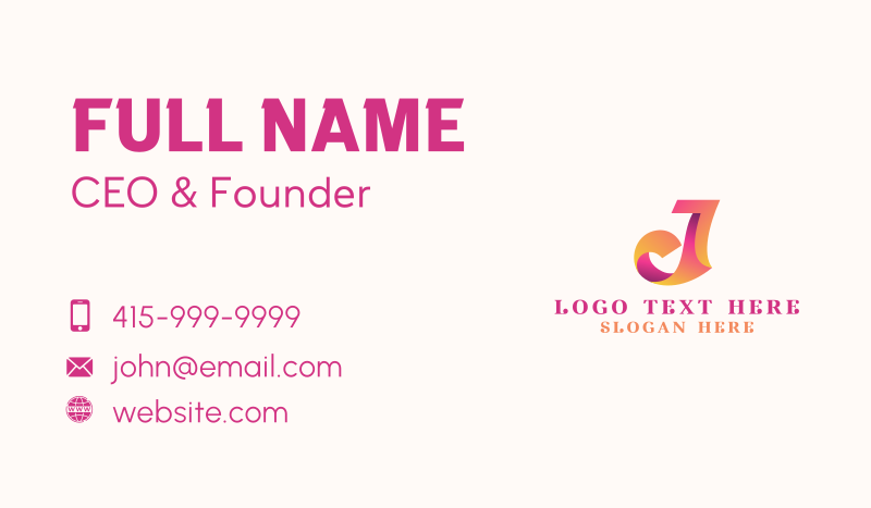 Ribbon Fashion Creative Business Card