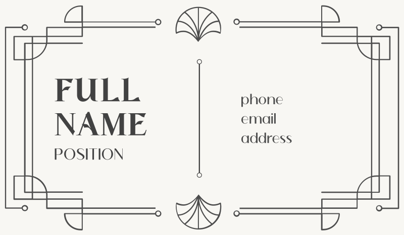 Elegant Deco Business Card
