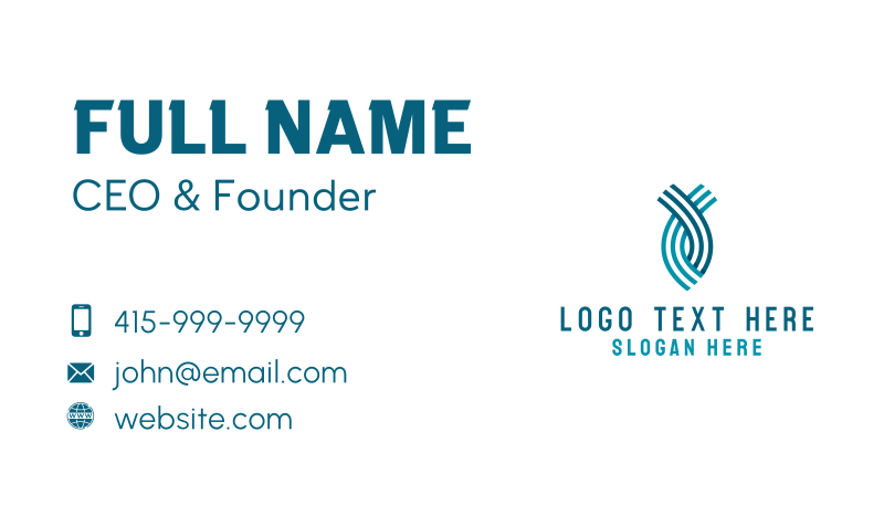 Professional Abstract Fish Business Card