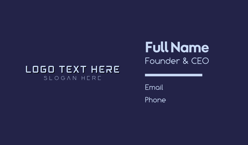 Minimal Design Studio Wordmark Business Card