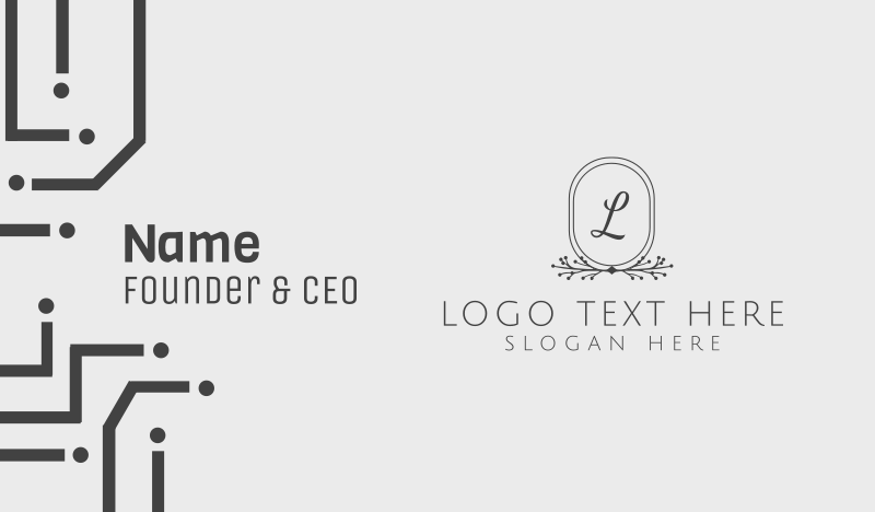 Minimal Branches Letter Business Card