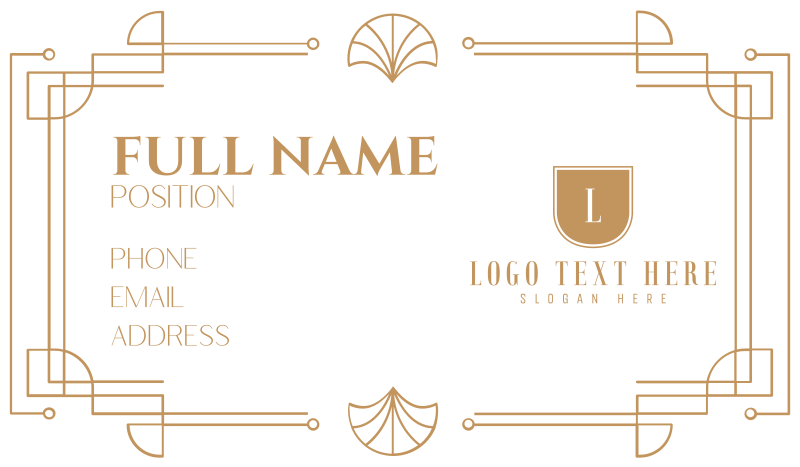 Elegant Deco Business Card