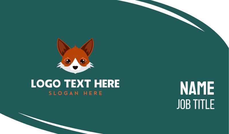 Cute Fox Pet Business Card