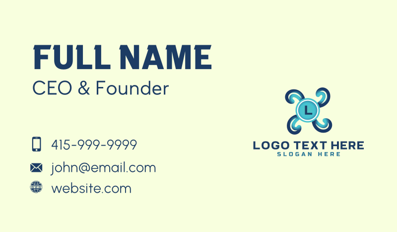 Ventilation Cooling Propeller Business Card