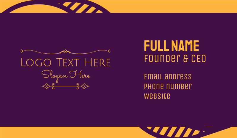 Luxurious Elegant Text Business Card