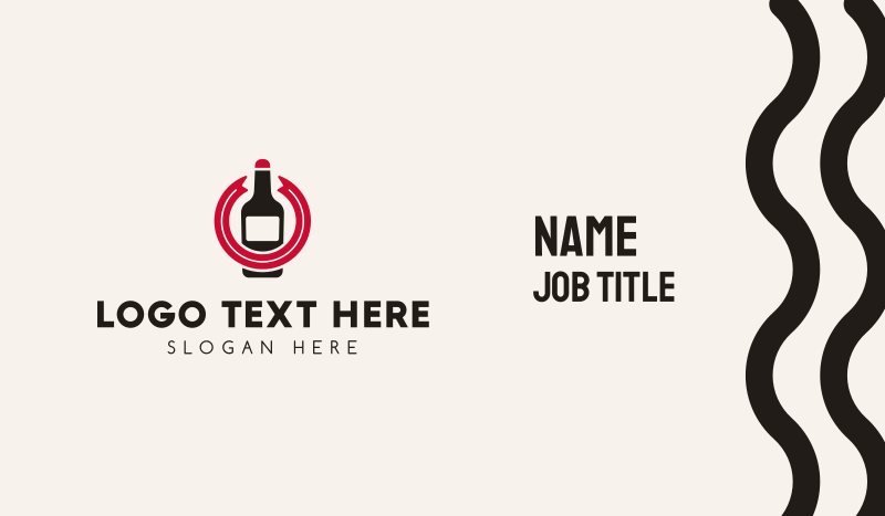 Simple Beer Bottle  Business Card