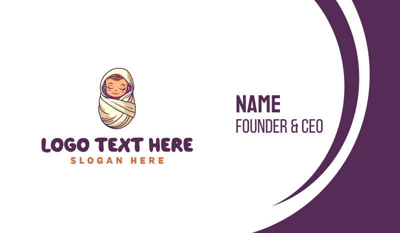 Cute Baby Swaddle Business Card