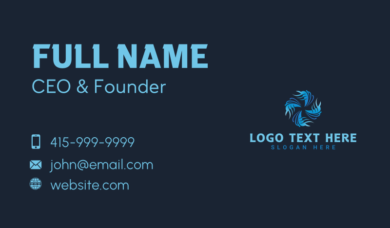 Fan Cooling Ventilation Business Card