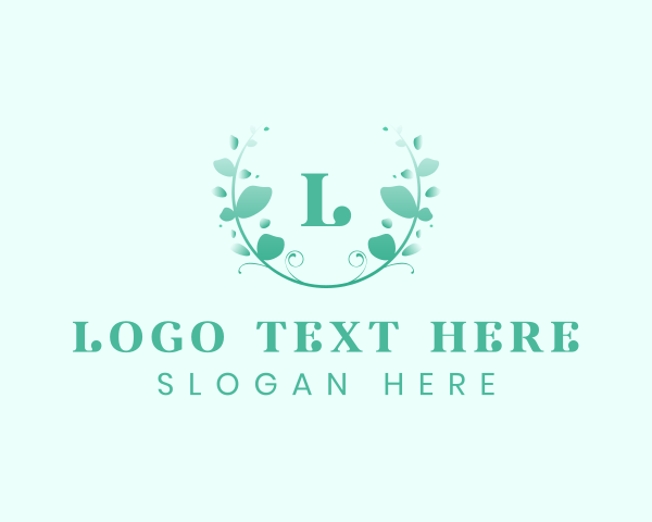 Elegant Leaf Crest Emblem