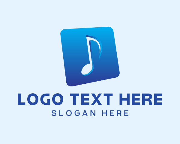 Blue Gradient Music Note