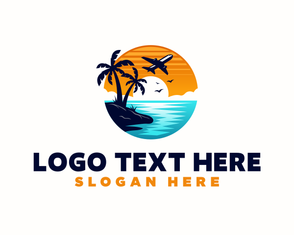 Airplane Travel Beach
